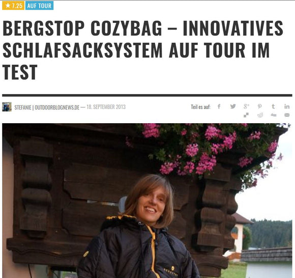 Bergstop CozyBag im Test bei Outdoorblognews