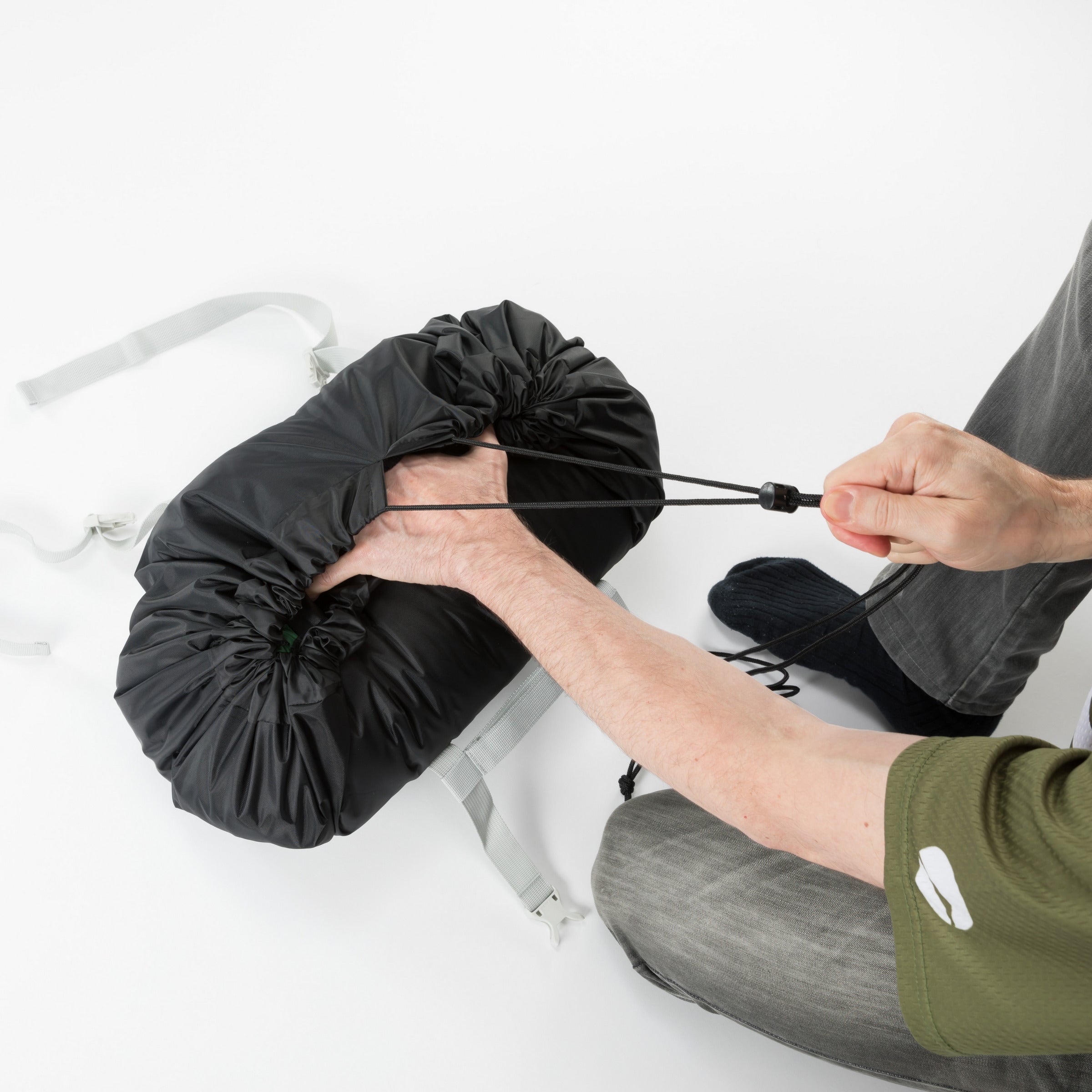schlafsack stopfen WrapSack