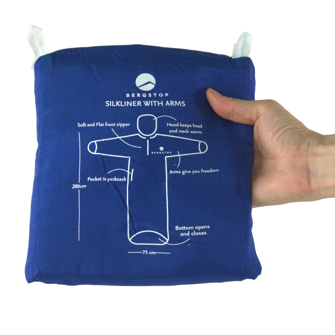 Bergstop SilkLiner: Hüttenschlafsack mit Tasche als Packsack